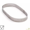 Anello ovale acciaio microforato Decora: sagoma per crostate 29x12xh3,5 cm