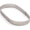 Anello ovale acciaio microforato Decora: sagoma per crostate 29x12xh3,5 cm