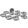 Set 10 formine lisce in alluminio stampi tartelletta o mini pastiera ø8xh2 cm