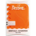 Set 2 Tarocchi ondulati a pettine o spatole ondulate a pettine o raschia multiuso in plastica arancione da Decora