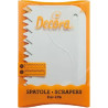 Set 2 Tarocchi dentellati o spatole dentellate o raschia multiuso in plastica bianca da Decora