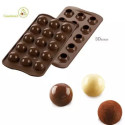 Stampo cioccolatino tartufino da 25 mm linea 3Design di Silikomart