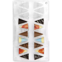 Stampo cioccolato Coni piccoli 3D in policarbonato da Decora