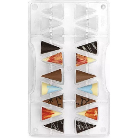 Stampo cioccolato Coni piccoli 3D in policarbonato da Decora