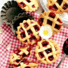 Formina Crostatina Tonda con Fondo Rialzato in alluminio antiaderente di diametro 10 cm e 12 cm