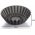 Stampo forma babà o budino margherita senza tubo ø32xh9 cm in alluminio teflonato da Vespa