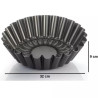 Stampo forma babà o budino margherita senza tubo ø32xh9 cm in alluminio teflonato da Vespa Stampo forma babà o budino margherita senza tubo ø32xh9 cm in alluminio teflonato da Vespa