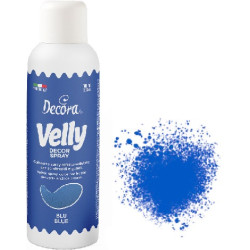 Decora Decorvelly Spray Blu Elettrico (100ml) – Colorante Alimentare Effetto Velluto per Semifreddi e Gelati
