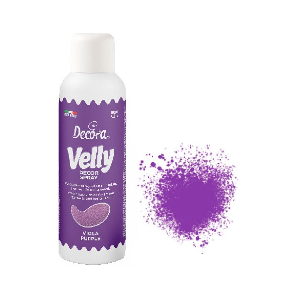 Decorvelly Spray Viola da 100 ml Decora colorante alimentare spray effetto vellutato