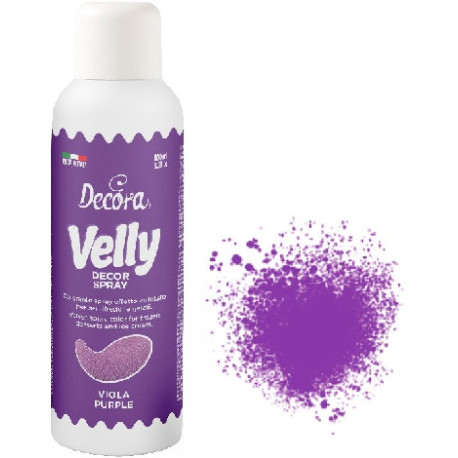 Decorvelly Spray Viola da 100 ml Decora colorante alimentare spray effetto vellutato