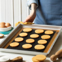Teglia rettangolare bassa per biscotti e pizza Decora in alluminio anodizzato da 17,8 a 30 cm, h2,5 cm