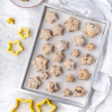 Teglia rettangolare bassa per biscotti e pizza Decora in alluminio anodizzato da 17,8 a 30 cm, h2,5 cm