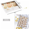 Teglia rettangolare bassa per biscotti e pizza Decora in alluminio anodizzato da 30x40xh2,5 cm