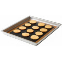 Kit Teglia Alluminio con Tappeto Microforato rettangolare 30x40 cm Decora ideale per biscotti e pizza