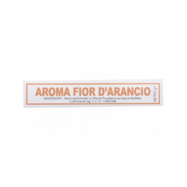 Aroma fior d'arancio liquido da Madma in fiala da 1 g, per aromatizzare impasti e creme per dolci