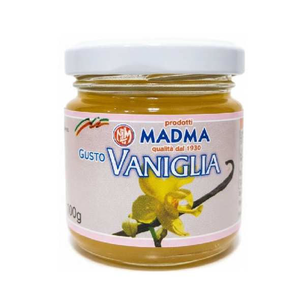 Pasta vaniglia aromatizzante per gelato creme e torroni, in barattolo da 100 di Madma