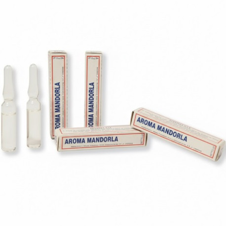 Aroma mandorla dolce liquido in fiala da 2 g di Madma per impasti di dolci, torte, panna e creme,