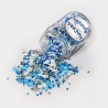 Sprinkles Mix "Winter Snow" 90g | MADMA | Decorazioni per Torte Inverno/Frozen | Zuccherini Stelline Argento, Blu e Bianco
