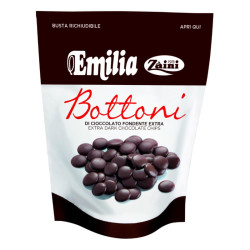 Zaini Emilia Bottoni di Cioccolato Fondente Extra – Confezione da 160g