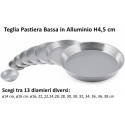 Teglia per pastiera bassa o ruoto per pastiera bassa o stampo pastiera bassa in alluminio puro per alimenti h4,5 cm varie misure