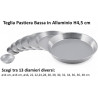 Teglia per pastiera bassa o ruoto per pastiera bassa o stampo pastiera bassa in alluminio puro per alimenti h4,5 cm varie misure