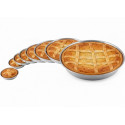 Teglia per pastiera bassa o ruoto per pastiera bassa o stampo pastiera bassa in alluminio puro per alimenti h4,5 cm varie misure