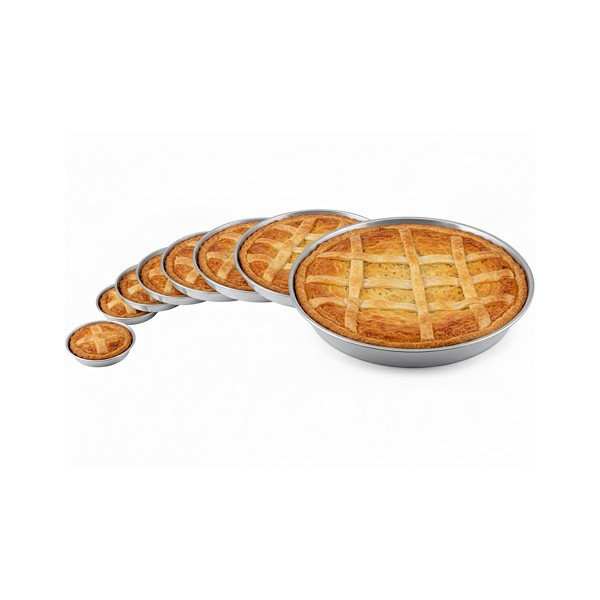 Teglia per pastiera bassa o ruoto per pastiera bassa o stampo pastiera bassa in alluminio puro per alimenti h4,5 cm varie misure