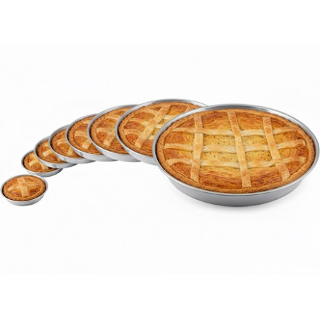 Teglia per pastiera bassa o ruoto per pastiera bassa o stampo pastiera bassa in alluminio puro per alimenti h4,5 cm varie misure