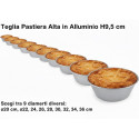 Teglia per pastiera alta o ruoto per pastiera alta o stampo pastiera alta in alluminio per alimenti ø36xh9,5 cm