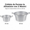 Caldaia da portata in alluminio h10 cm con due manici di ø16 o ø18 cm da Linea Liotti