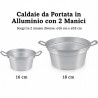 Caldaia da portata in alluminio h10 cm con due manici di ø16 o ø18 cm da Linea Liotti