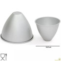 Stampo a forma cono in alluminio anodizzato diametro 13,5x4,5xh11,5 cm da Decora