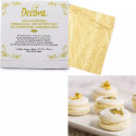 Confezione da 5 dogli di oro alimentare, da 23 carati, di dimensioni da 86 x 86 mm da Decora