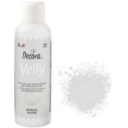 Decorvelly Spray Bianco 100 ml - Decora | Colorante Alimentare Effetto Velluto per Semifreddi e Gelati