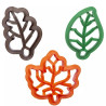 Set 3 taglia-biscotti foglie autunnali miste in plastica da Decora