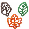 Set 3 taglia-biscotti foglie autunnali miste in plastica da Decora
