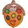 6 Mini Taglia-biscotti foglie autunnali miste in plastica da Decora 6 Mini Taglia-biscotti foglie autunnali miste in plastica da Decora