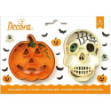 Set 2 Tagliapasta 1 Zucca e 1 Teschio in plastica da Decora