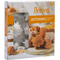 Stampo antiaderente autunno foglie e zucche in alluminio antiaderente da Decora