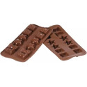 Christmas SCG06 da Silikomart: stampo cioccolatini Natalizi in silicone marrone