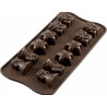 Christmas SCG06 da Silikomart: stampo cioccolatini Natalizi in silicone marrone Christmas SCG06 da Silikomart: stampo cioccolatini Natalizi in silicone marrone