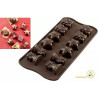Christmas SCG06 da Silikomart: stampo cioccolatini Natalizi in silicone marrone Christmas SCG06 da Silikomart: stampo cioccolatini Natalizi in silicone marrone