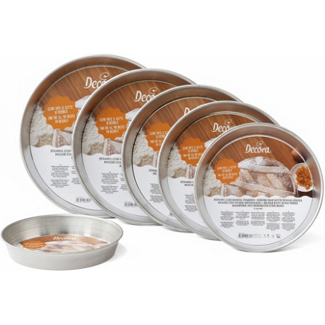 Da ø20 a ø30 cm stampo pastiera o ruoto bordo svasato in latta h4 cm Decora Da ø20 a ø30 cm stampo pastiera o ruoto bordo svasato in latta h4 cm Decora