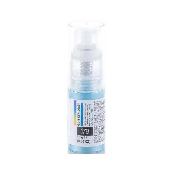 10 g Colorante alimentare in polvere Glitter Dust Azzurro o Spray Azzurro Glitterato linea I78 Silikomart