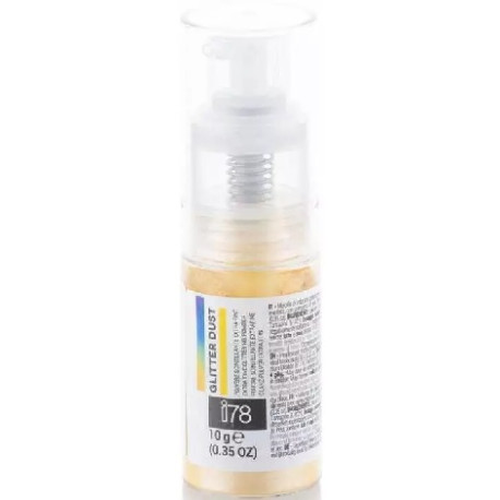 Glitter Dust Yellow 10 g della linea i78 Silikomart: colorante in polvere spray giallo glitterato perlescente Glitter Dust Yellow 10 g della linea i78 Silikomart: colorante in polvere spray giallo glitterato perlescente