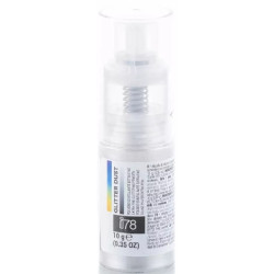 Glitter Dust Argento 10g - Colorante Alimentare in Polvere Spray Perlescente | Silikomart i78