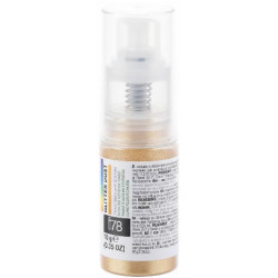 Glitter Dust Gold 10 g della linea i78 di Silikomart: colorante in polvere spray color oro glitterato perlescente