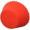 Set 6 pirottini muffin tondi da CUP01 Silikomart: 6 stampi in silicone rosso di diametro 68 mm, altezza 32 mm