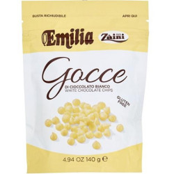 Zaini Emilia Gocce di Cioccolato Bianco – Confezione da 140g