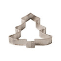 Sagoma microforata Albero di Natale Decora fascia in acciaio inox 10x10xh2 cm